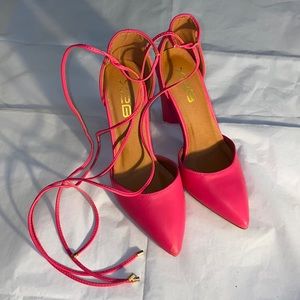 NEW Hot Pink Strappy Heels
